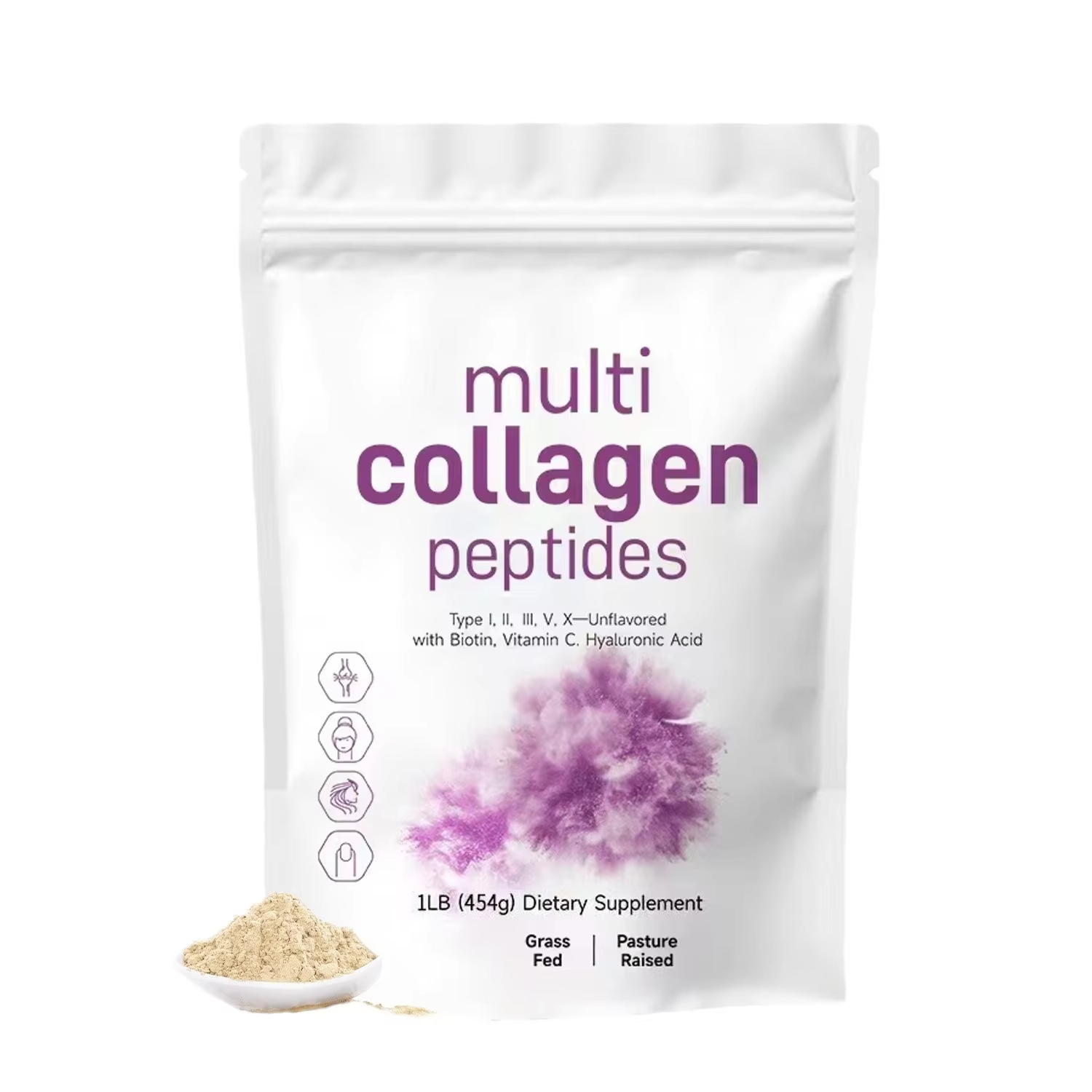 X Nutrition - 454G Multi Collagen Peptides Powder -