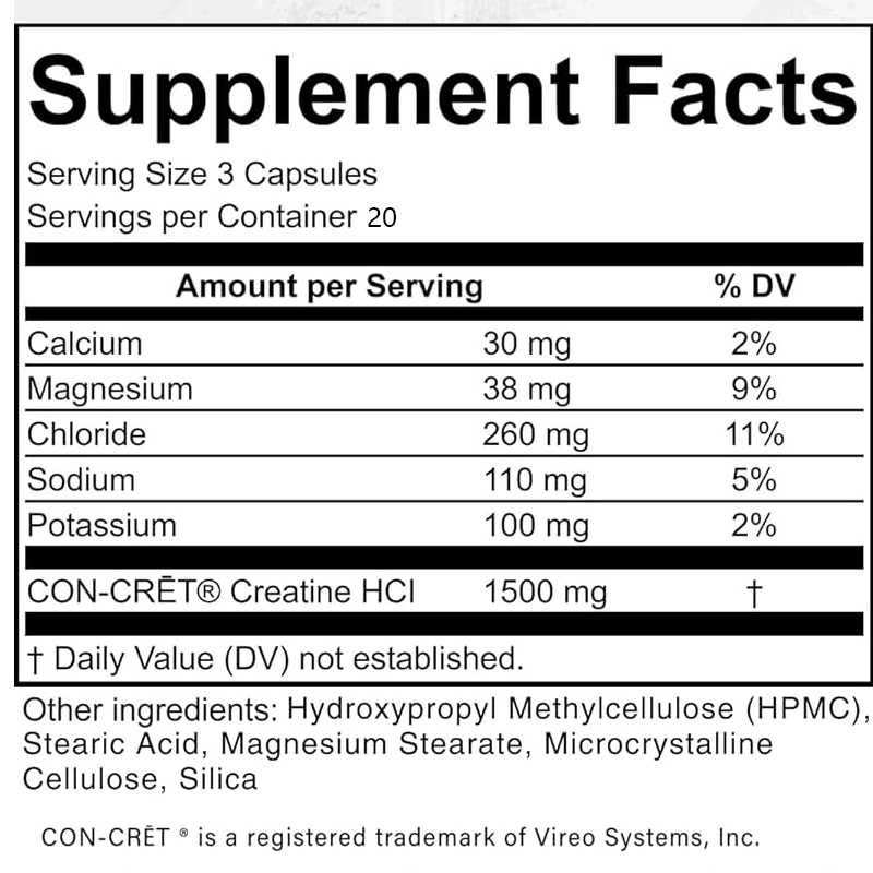 Kapsułki z kreatyną HCL 50 por – Creatine Hcl Capsule recenzja i cena